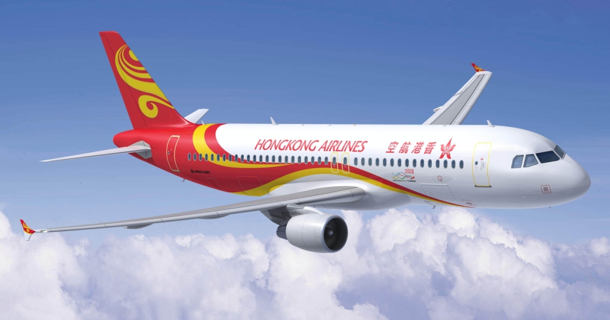 Hong Kong Airlines A320 in cruise
